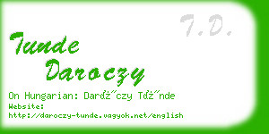 tunde daroczy business card